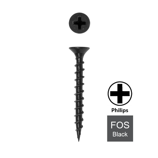 Afbeeldingen van Gipsplaatschroef Philips PH2 met grove draad 3.9x35 gefosfateerd