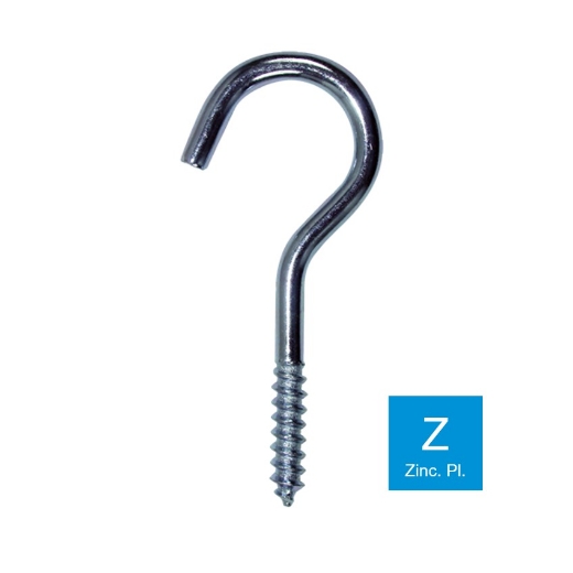 Afbeeldingen van Schroefhaak open 5x80/120 verzinkt