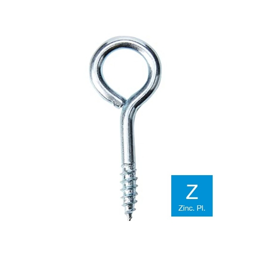 Afbeeldingen van Schroefoog gesloten 3x12x7 verzinkt