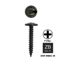 Afbeeldingen van Plaatschroef met platte rondelkop Philips PH1 Din 968C-H 4.8x9.5 zwart verzinkt