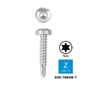 Afbeeldingen van Zelfborende plaatschroef met bolle kop Torx TX15 Din 7504N-T 3.5x22 verzinkt