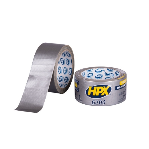 Afbeeldingen van HPX Pantsertape 6200 (reparatietape) - zilver 48mm x 10m - CS5010