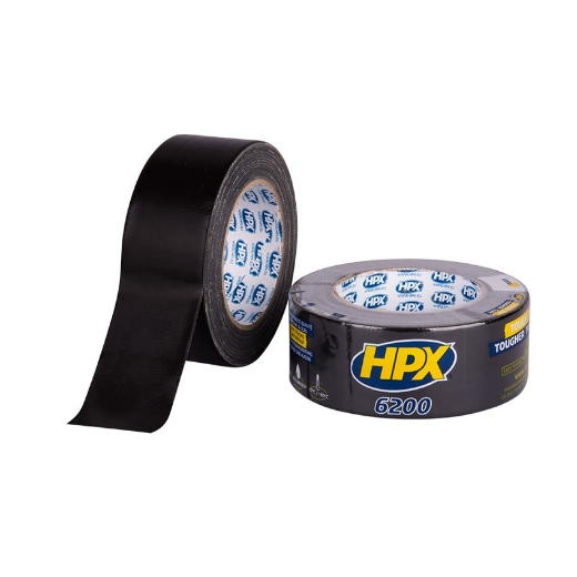 Afbeeldingen van HPX Pantsertape 6200 (reparatietape) - zwart 48mm x 25m - CB5025