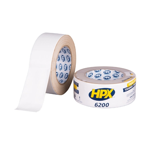 Afbeeldingen van HPX Pantsertape 6200 (reparatietape) - wit 48mm x 25m - CW5025