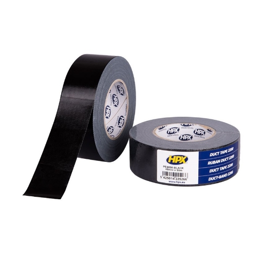 HPX Duct tape 2200 - zwart 48mm x 50m - PE4850
