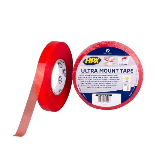 Afbeeldingen van HPX Ultra Mount bevestigingstape - transparant 19mm x 50m - UM1950