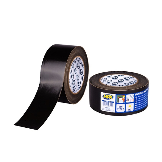 HPX PE Film Tape - zwart UV 60mm x 25m - US6025
