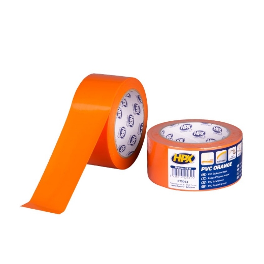 Afbeeldingen van HPX PVC Premium beschermingstape (bepleisteringstape) - oranje 50mm x 33m - PT5033