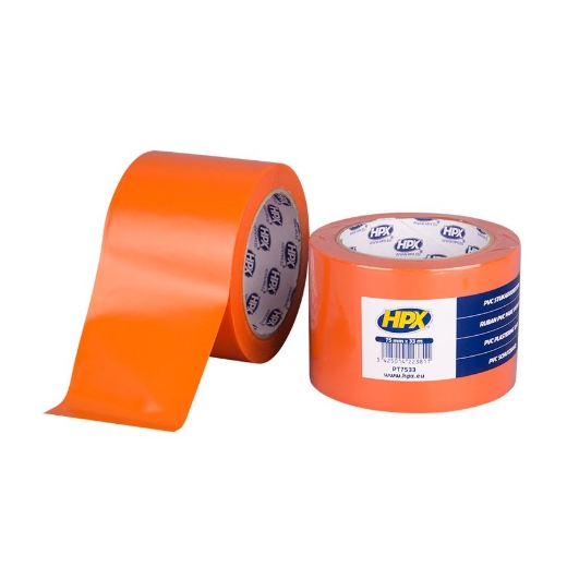 Afbeeldingen van HPX PVC beschermingstape (bepleisteringstape) - oranje 75mm x 33m - PT7533