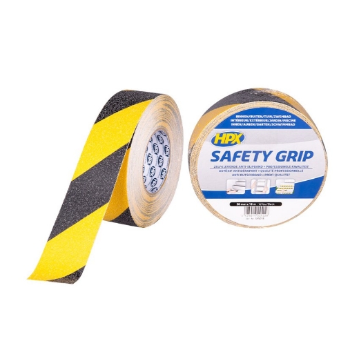 HPX Anti-slip tape - zwart/geel 50mm x 18m - SY5018