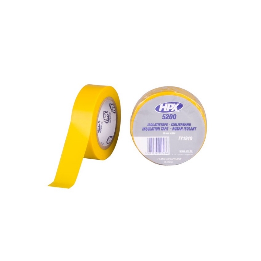 Afbeeldingen van HPX PVC isolatietape - geel 19mm x 10m - IY1910