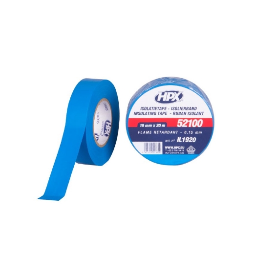 Afbeeldingen van HPX PVC isolatietape VDE - blauw 19mm x 20m - IL1920