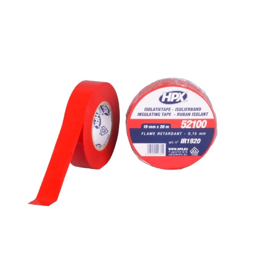 HPX PVC isolatietape VDE - rood 19mm x 20m - IR1920