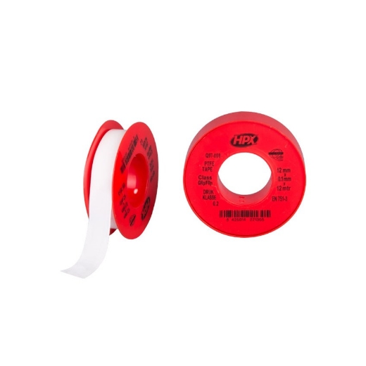 Afbeeldingen van HPX PTFE gasafdichtingstape - wit 12mm x 12m - PT1212