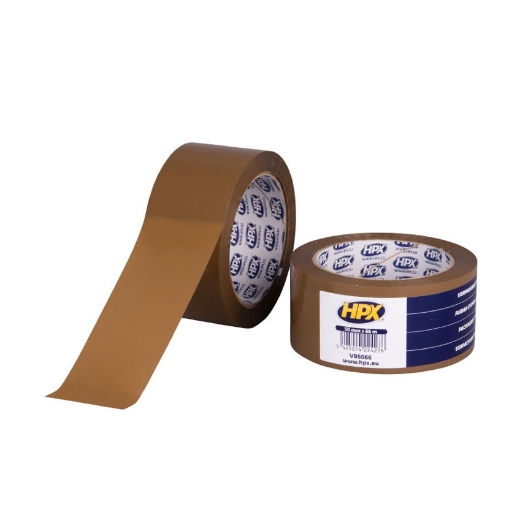 Afbeeldingen van HPX Verpakkingstape - bruin 50mm x 66m - VB5066