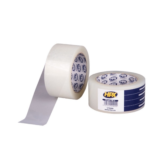 Afbeeldingen van HPX Verpakkingstape - transparant 50mm x 66m - VT5066