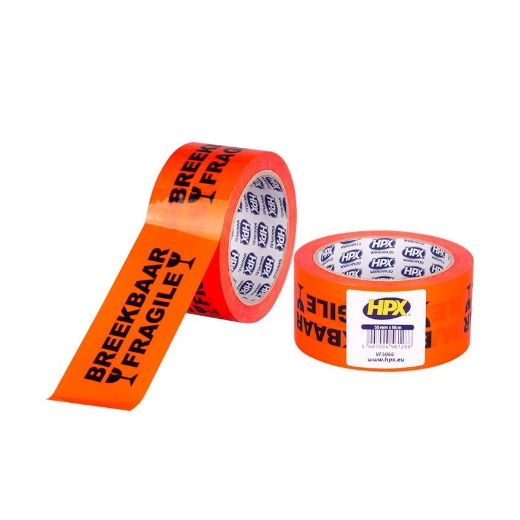 Afbeeldingen van HPX Verpakkingstape - Breekbaar Fragile 50mm x 66m - VF5066