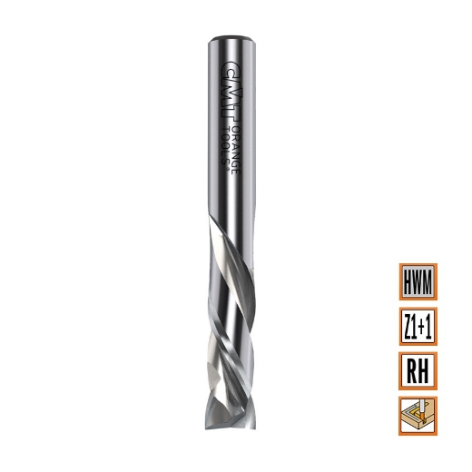 Afbeeldingen van CMT Positieve & negatieve spiraalfrees D=6x22mm L=60mm S=6mm Z1 HWM - 190.060.11