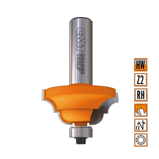 Afbeeldingen van CMT Profielfrees met kogellager D=33.4x13mm R=4 L=55mm S=6mm Z2 HW - 741.285.11