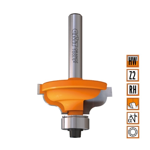 Afbeeldingen van CMT Profielfrees met kogellager D=34.2x13mm R=4.8 L=55mm S=6mm Z2 HW - 746.325.11
