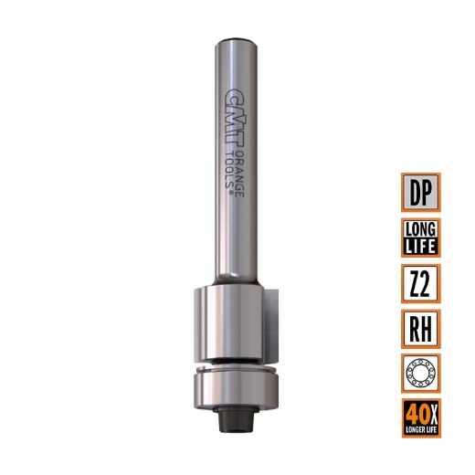 Afbeeldingen van CMT Uitloopfrees met kogellager diamant D=12.7x11mm L=58.1mm S=8mm Z2DP - 906.128.61