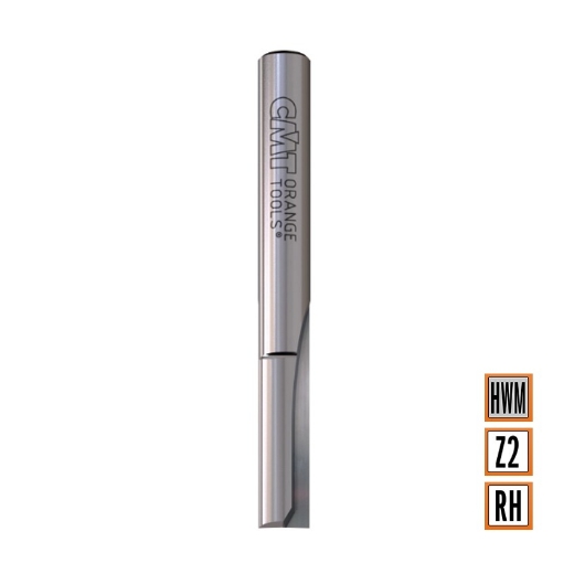 Afbeeldingen van CMT Groeffrees met rechte snijkoppen D=8x31.7mm L=60mm S=8mm Z2 HWM - 912.080.11