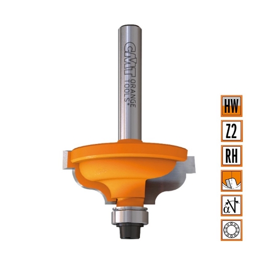 Afbeeldingen van CMT Profielfrees met kogellager D=34.2x13mm R=4.8 L=60mm S=12mm Z2 HW - 947.825.11