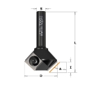 Afbeeldingen van CMT Schuine kantenfrees D=29x8mm 45° L=52mm S=8mm Z2 HWM - 658.045.11