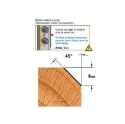Afbeeldingen van CMT Schuine kantenfrees D=29x8mm 45° L=52mm S=8mm Z2 HWM - 658.045.11