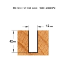 Afbeeldingen van CMT Gecombineerde positieve spiraal - en schrobfrees D=12x42mm L=90mm S=12mm Z2 HWM - 197.121.11