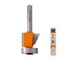 Afbeeldingen van CMT Kantenfrees met geleidelager D=24.5x16mm 0 - 25° L=56.5mm S=6mm Z2 HW - 707.210.11