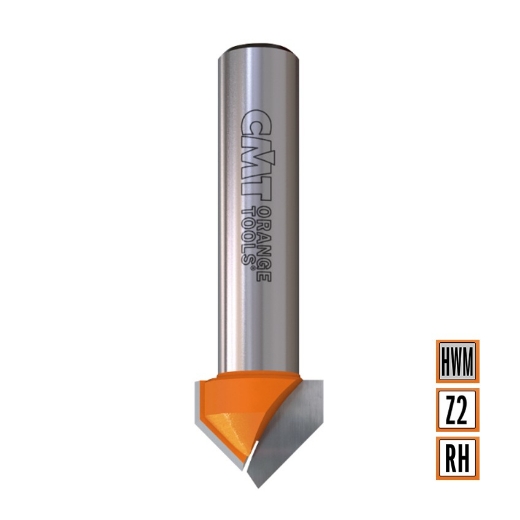 Afbeeldingen van CMT V-groef frees 90° D=6x8mm 90° L=38.1mm S=6mm Z2 HW - 715.060.11