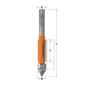 Afbeeldingen van CMT Boor- en uitloopfrees met geleiding tegen de frees D=6x19mm L=60mm S=6mm Z2 HW - 716.060.11