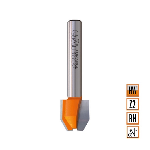 Afbeeldingen van CMT Uitloopfrees met gecombineerde snijkoppen D=12x12.7mm 0° - 22° L=44.5mm S=6mm Z2 HW - 721.022.11