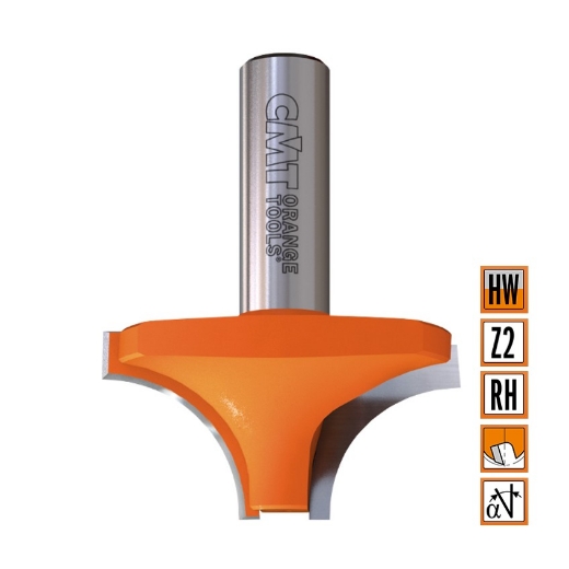 Afbeeldingen van CMT Holle radiusfrees D=19x12mm R=4 L=44mm S=6mm Z2 HW - 727.040.11