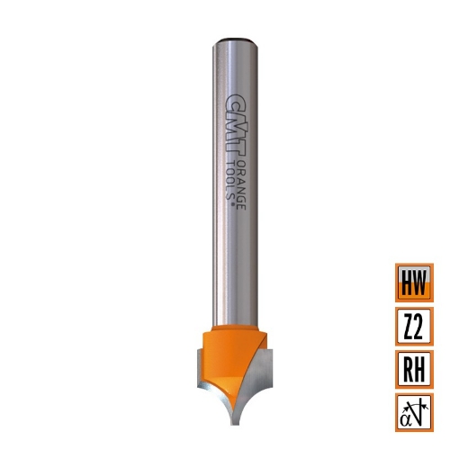 Afbeeldingen van CMT Klassieke profielfrees D=10x10mm R=5 L=50mm S=6mm Z2 HW - 765.402.11