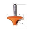 Afbeeldingen van CMT Holle radiusfrees D=31.7x15.87mm R=9.5 L=48mm S=6mm Z2 HW - 727.095.11