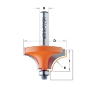 Afbeeldingen van CMT Holle radiusfrees met opstaande kant D=22.2x12.7mm R=4.75 L=52.7mm S=6mm Z2 HW - 739.222.11