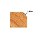 Afbeeldingen van CMT Holle radiusfrees met opstaande kant D=19.1x12.7mm R=3.2 L=52.7mm S=6mm Z2 HW - 739.190.11