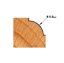 Afbeeldingen van CMT Holle radiusfrees met opstaande kant D=31.7x14mm R=9.5 L=54mm S=6mm Z2 HW - 739.317.11