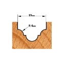 Afbeeldingen van CMT Profielfrees D=19x13mm R=4 L=51.1mm S=6mm Z2 HW - 748.190.11