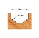 Afbeeldingen van CMT Profielfrees D=19x12mm R=2.4 L=53mm S=6mm Z2 HW - 748.191.11