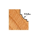 Afbeeldingen van CMT Bolle radiusfrees met kogellager D=25.4x11.5mm R=4.8 L=52.8mm S=6mm Z2 HW - 764.048.11