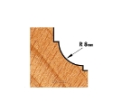 Afbeeldingen van CMT Bolle radiusfrees met kogellager D=31.7x14.3mm R=8 L=55.1mm S=6mm Z2 HW - 764.080.11
