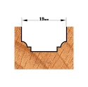 Afbeeldingen van CMT Klassieke profielfrees D=19x11mm R=2.4 L=51mm S=6mm Z2 HW - 765.102.11
