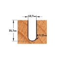 Afbeeldingen van CMT Bolle radiusfrees D=12.7x31.7mm R=6.35 L=73mm S=12mm Z2 HW - 914.627.11