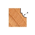 Afbeeldingen van CMT Bolle radiusfrees met kogellager D=25.4x11.5mm R=4.8 L=60.5mm S=12mm Z2 HW - 963.548.11