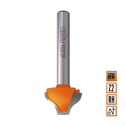 Afbeeldingen van CMT Klassieke profielfrees D=19x11mm R=6.4 L=51mm S=12mm Z2 HW - 965.501.11