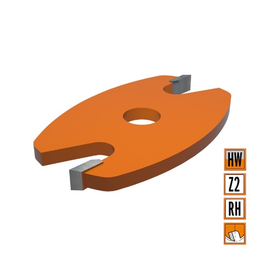 Afbeeldingen van CMT Schijffrees voor freesprofiel 991.501.11 D=44.4x6mm S=8mm Z2 HW - 822.003.11
