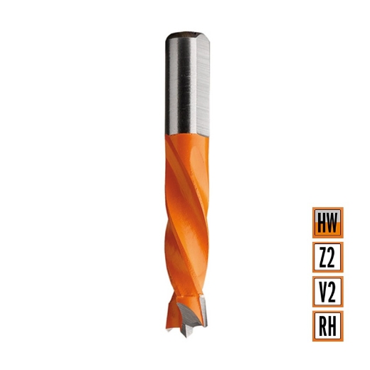 Afbeeldingen van CMT Drevelboor D=12mm I=30mm LT=55.5mm S=8x20mm Z2+V2 RH HW - 306.120.11